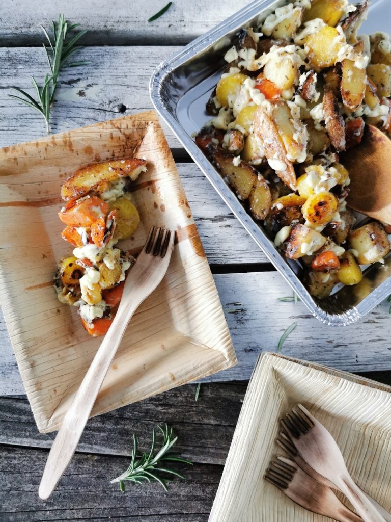 Grillattu kasvis-sinihomejuustopaistos