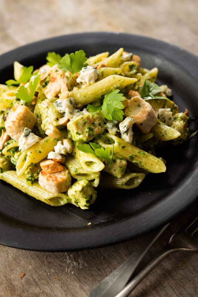 Quorn-sinihomejuustopasta