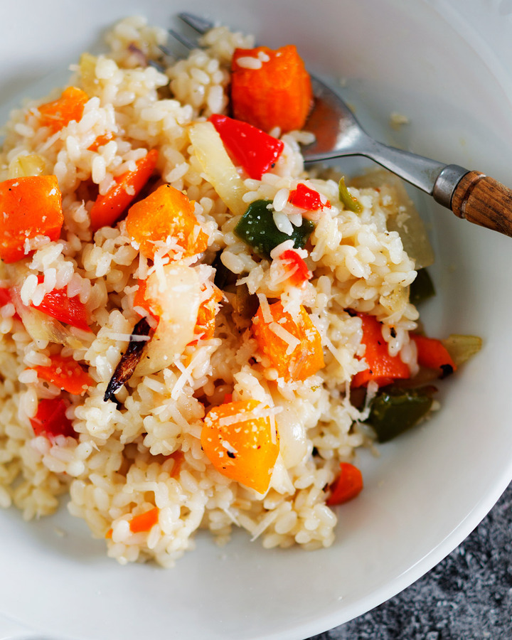 Paahdettu juuresrisotto