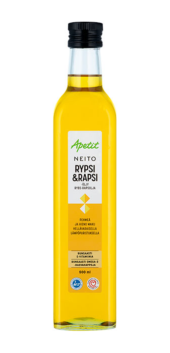 Apetit Neito Puristettu pehmeä ja hieno rypsi&rapsiöljy 500 ml