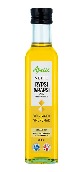Apetit Neito Puristettu voinmakuinen rypsi-&rapsiöljy 250 ml