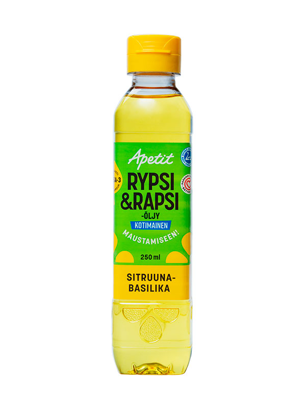 Apetit Kotimainen Rypsi&rapsiöljy sitruuna-basilika 250ml