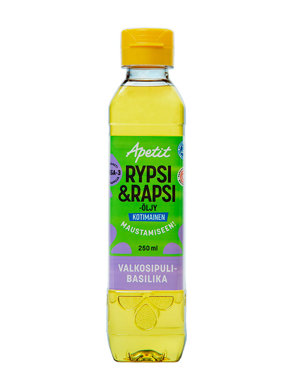 Apetit Kotimainen Rypsi&rapsiöljy valkosipuli-basilika 250ml